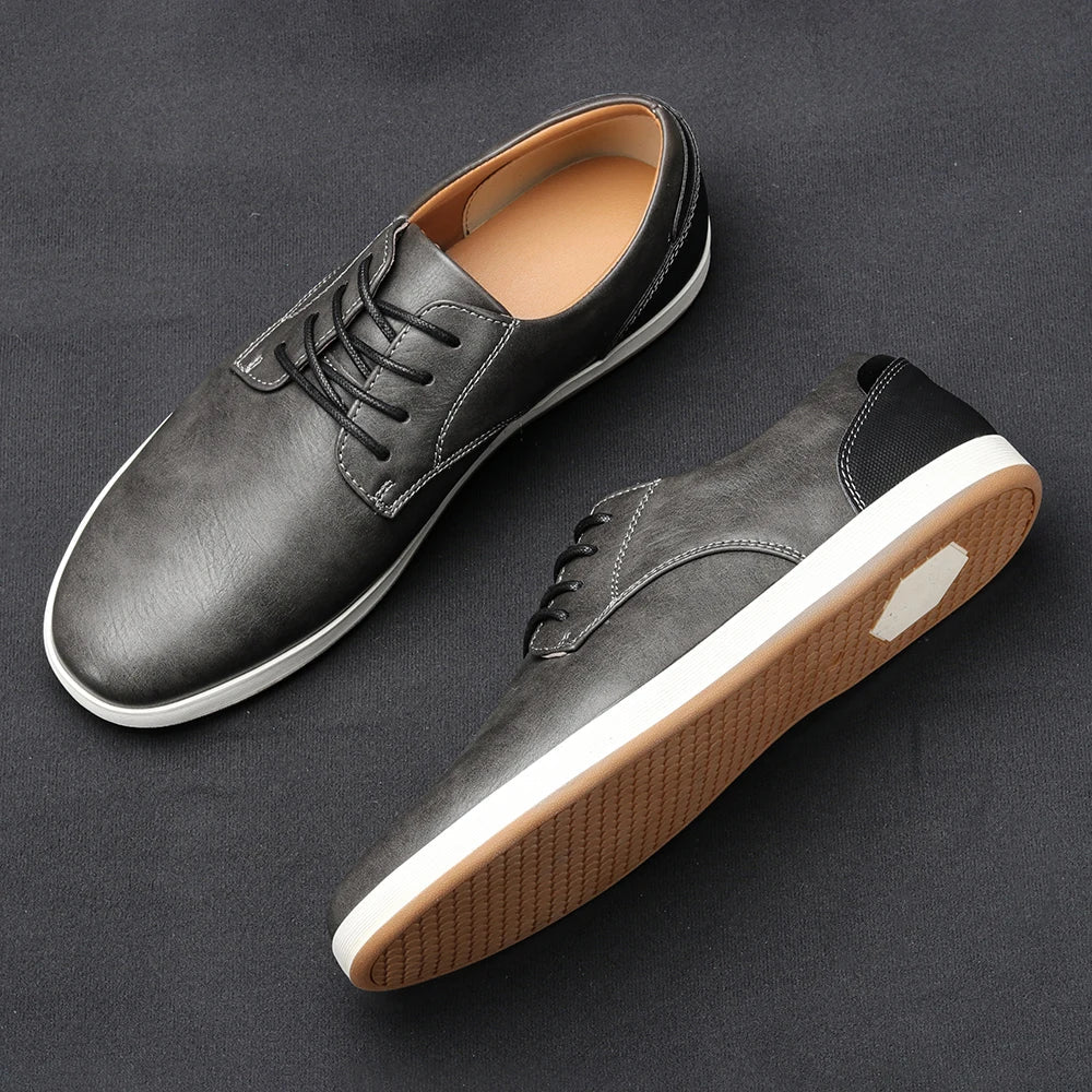 Baskets en cuir véritable pour homme au design moderne et élégant