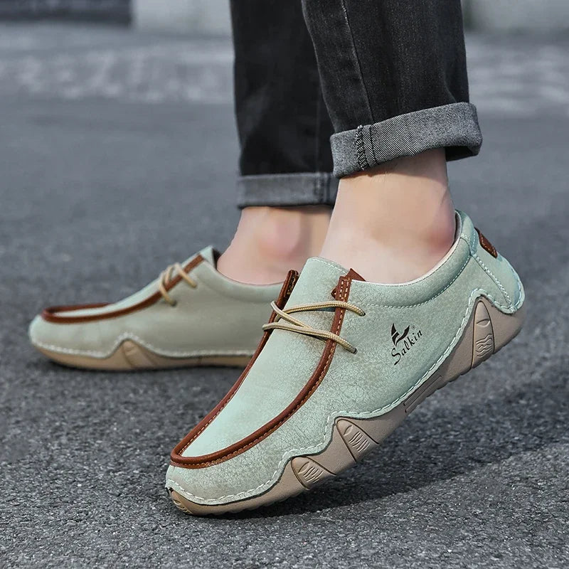Chaussures orthopédiques en cuir pour homme, coupe classique et élégante