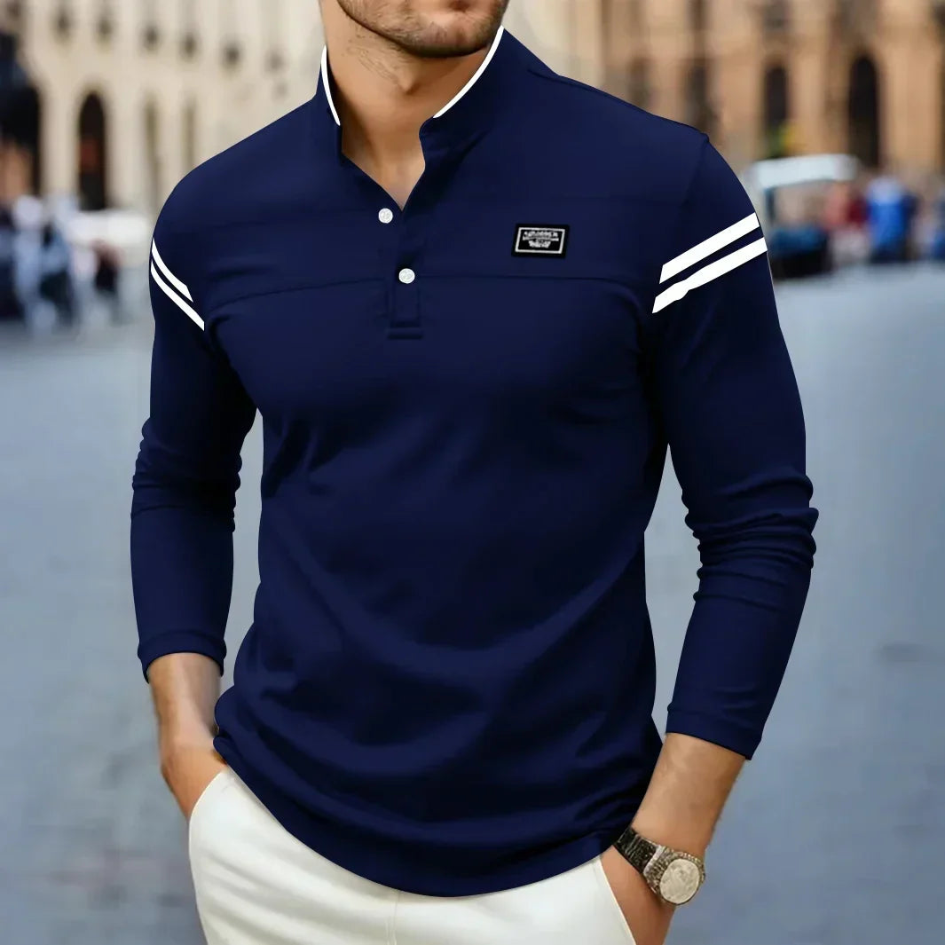 T-shirt à manches longues pour homme à coupe moderne cintrée