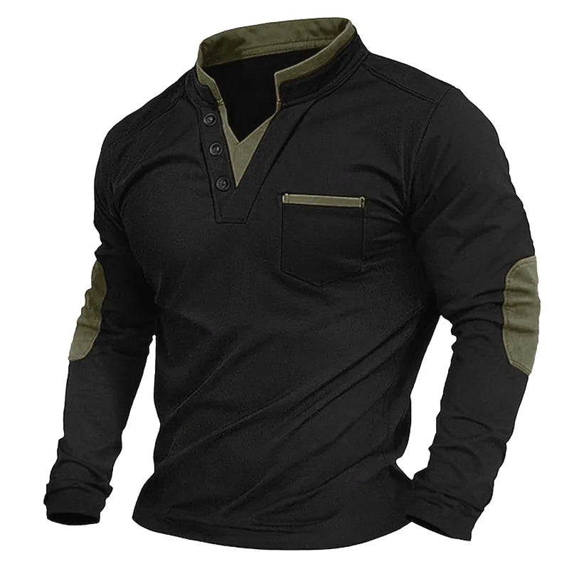 Pull col V en maille pour homme, coloris uni, style smart casual