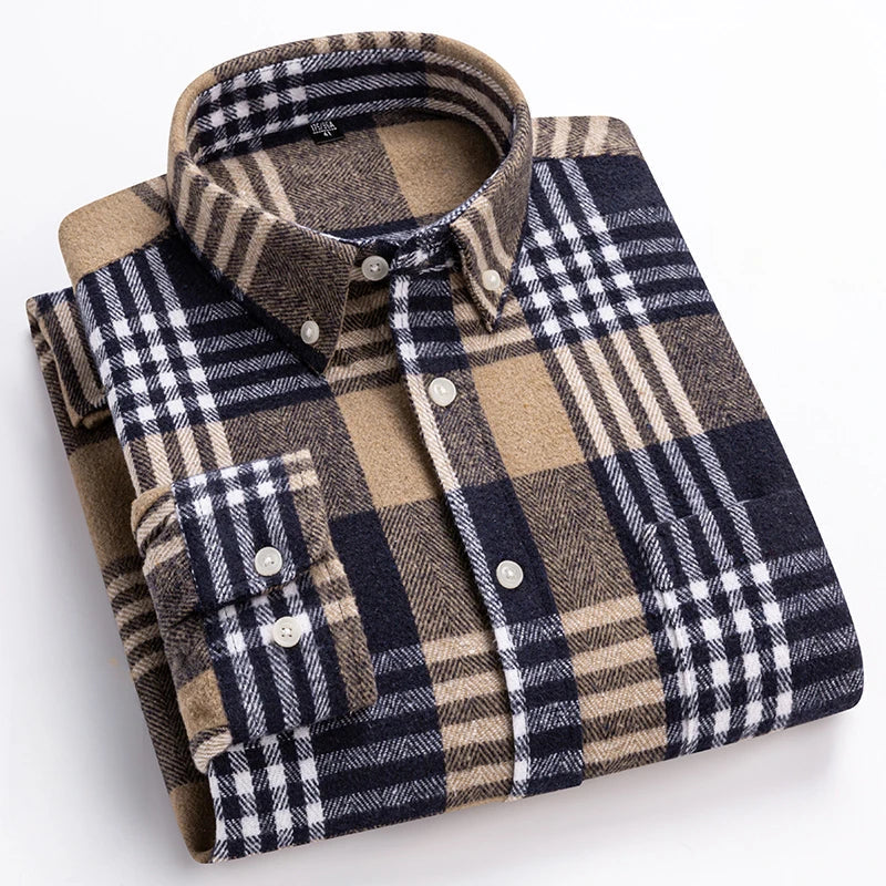 Chemise à carreaux pour homme à coupe ajustée au design moderne et élégant