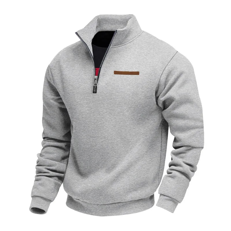 Sweat casual en polaire pour homme, coupe moderne et col épuré