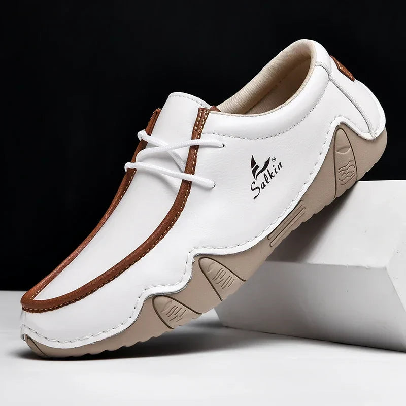 Chaussures orthopédiques en cuir pour homme, coupe classique et élégante