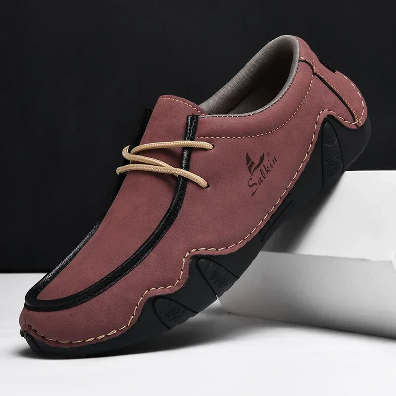 Chaussures orthopédiques en cuir pour homme, coupe classique et élégante