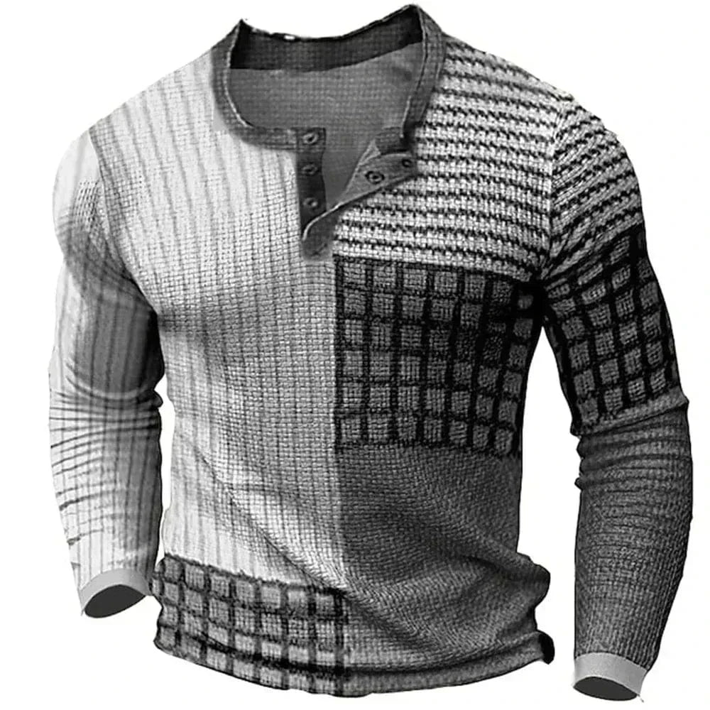 Chemise à manches longues pour homme à coupe ajustée et encolure nette
