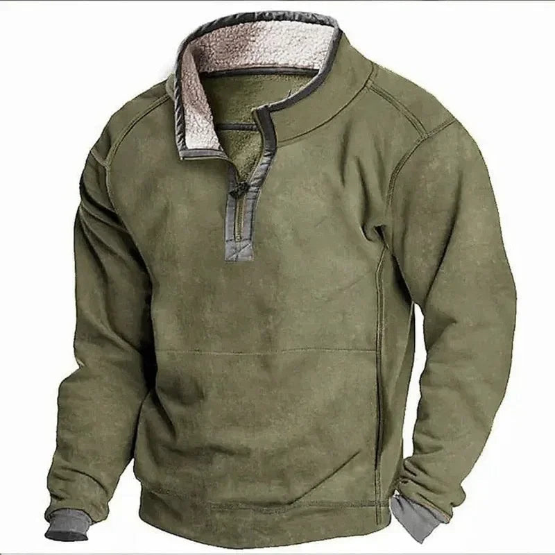 Chemise doublée en molleton pour homme à coupe décontractée