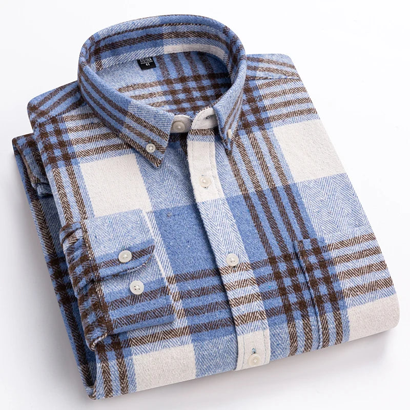 Chemise à carreaux pour homme à coupe ajustée au design moderne et élégant