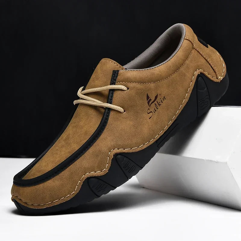 Chaussures orthopédiques en cuir pour homme, coupe classique et élégante