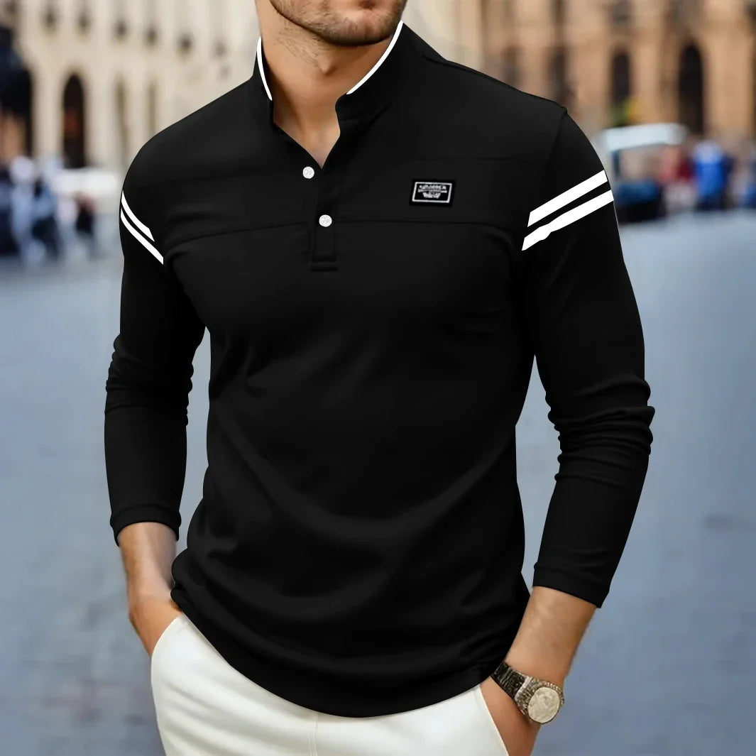 T-shirt à manches longues pour homme à coupe moderne cintrée