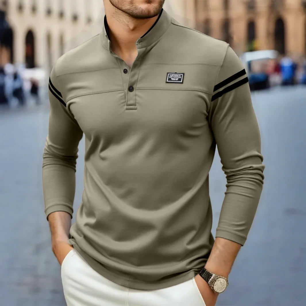 T-shirt à manches longues pour homme à coupe moderne cintrée