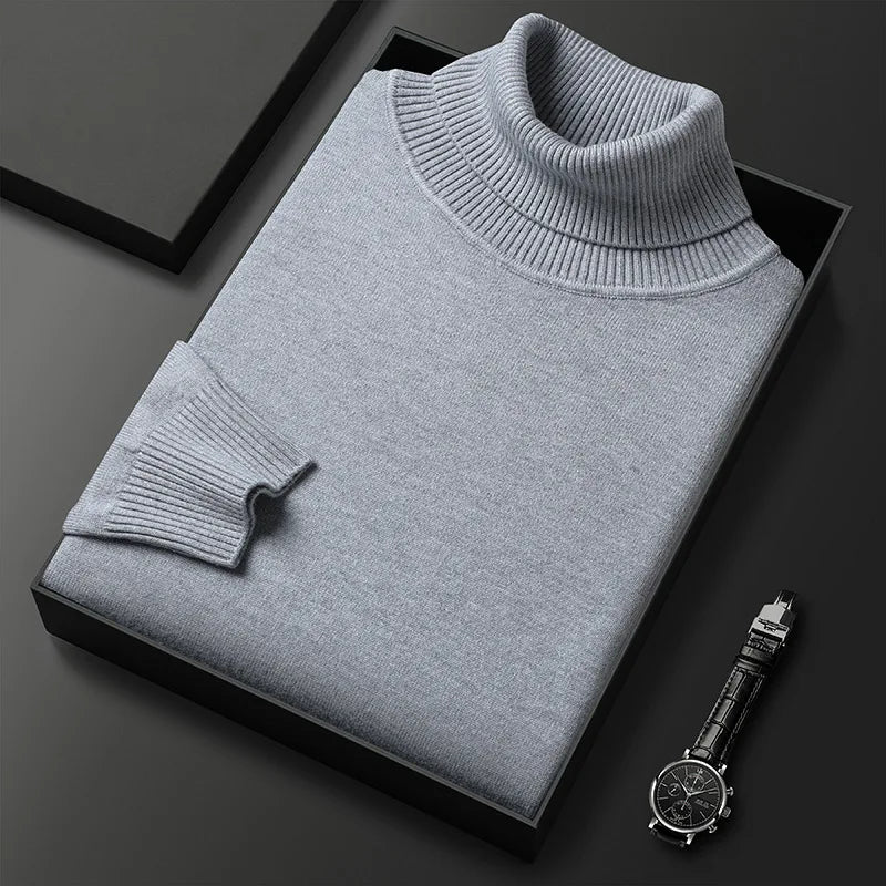 Pull à col roulé pour homme à la coupe épurée et élégante