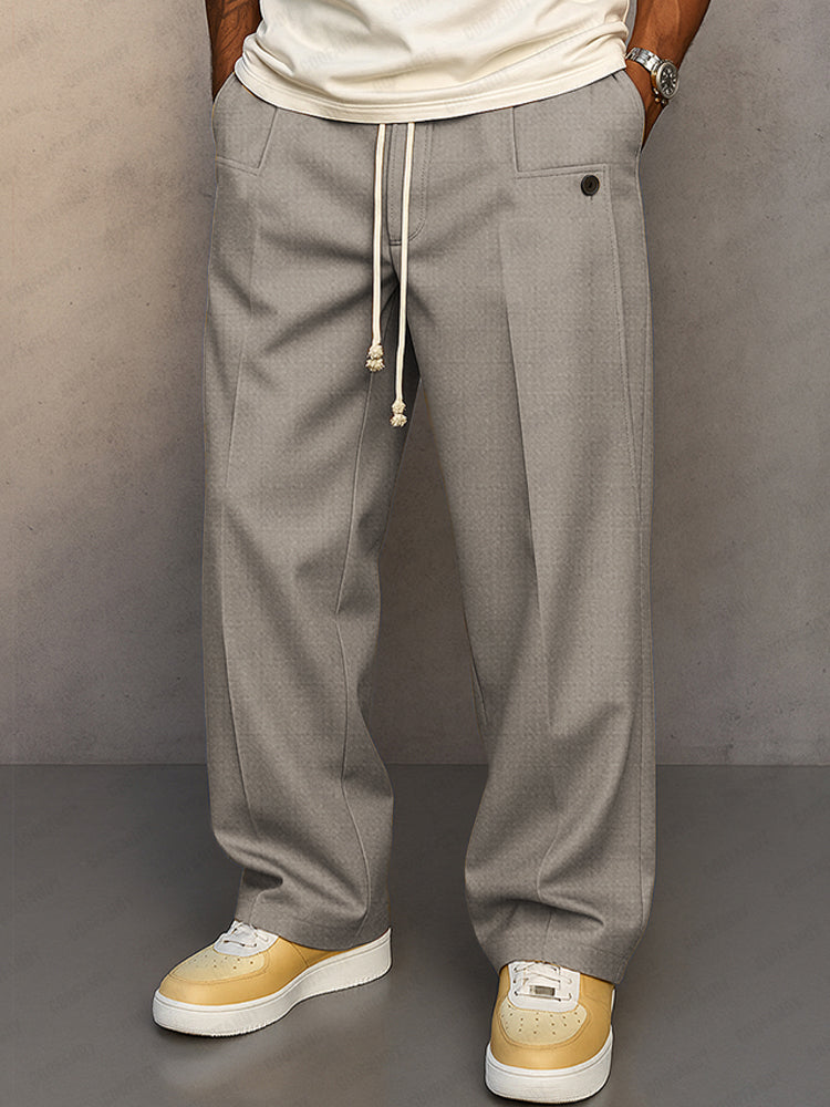 Pantalon habillé pour homme à coupe moderne et pli avant, disponible en plusieurs teintes neutres