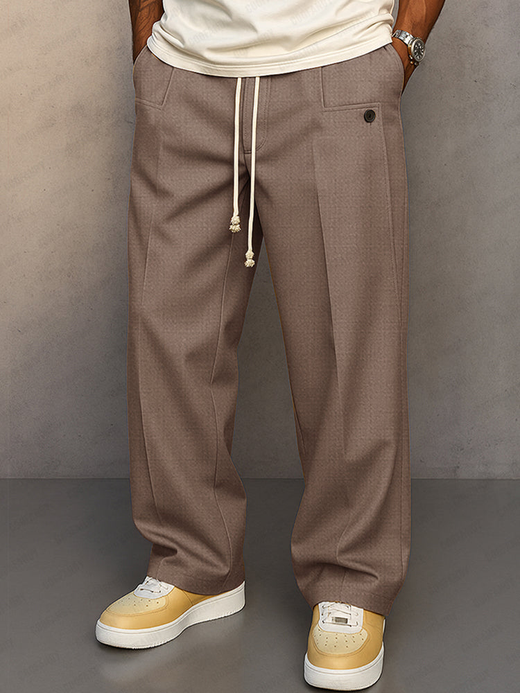 Pantalon habillé pour homme à coupe moderne et pli avant, disponible en plusieurs teintes neutres