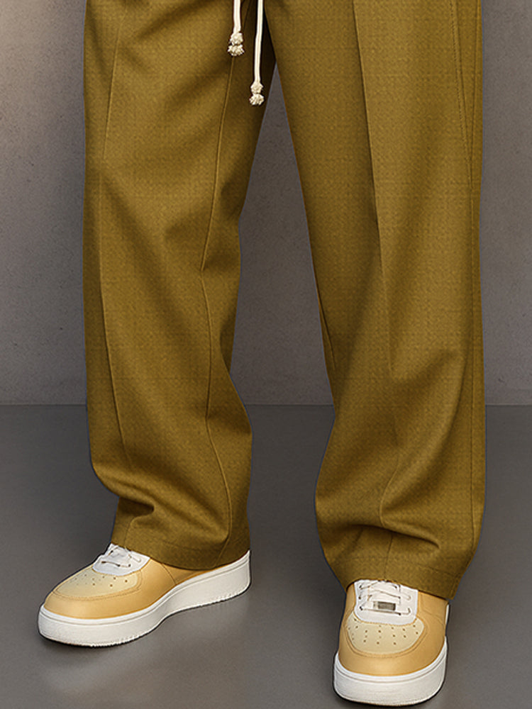 Pantalon habillé pour homme à coupe moderne et pli avant, disponible en plusieurs teintes neutres