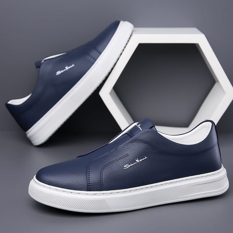 Sneakers slip-on sans lacets pour homme à la tige épurée