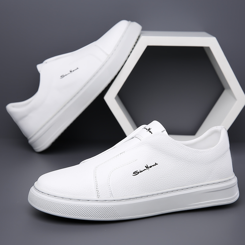 Sneakers slip-on sans lacets pour homme à la tige épurée