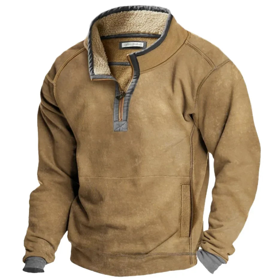 Chemise doublée en molleton pour homme à coupe décontractée