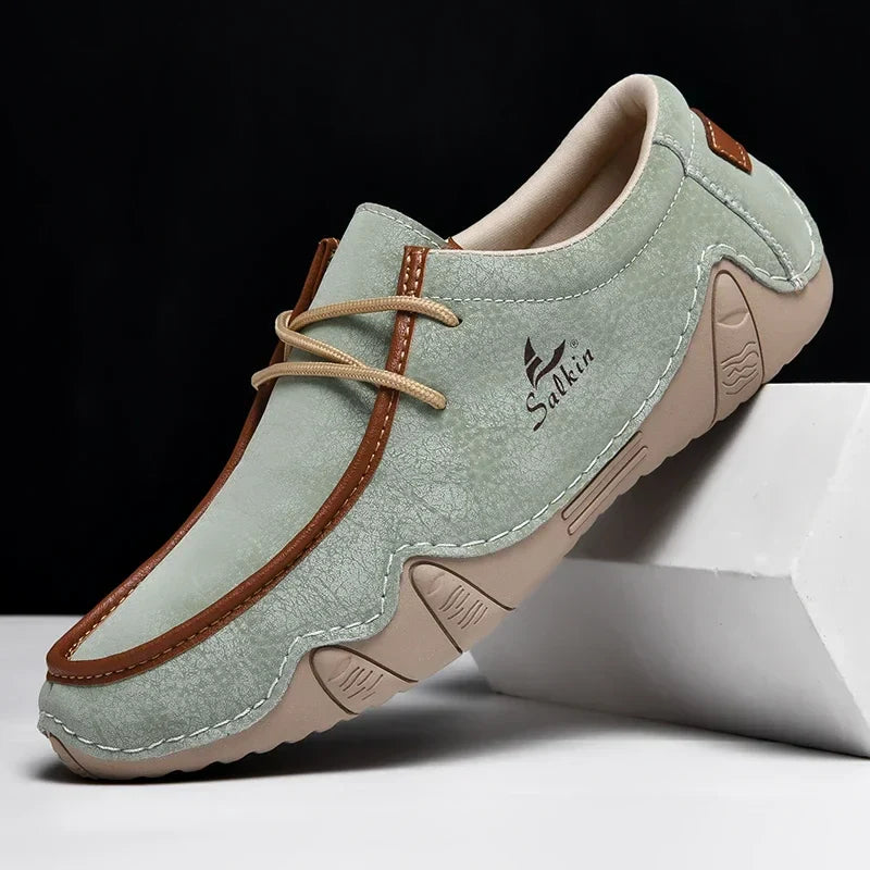 Chaussures orthopédiques en cuir pour homme, coupe classique et élégante