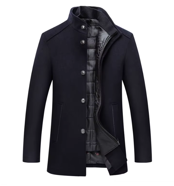 Veste d'hiver isolée pour homme à coupe ajustée, disponible en marron, gris et bleu