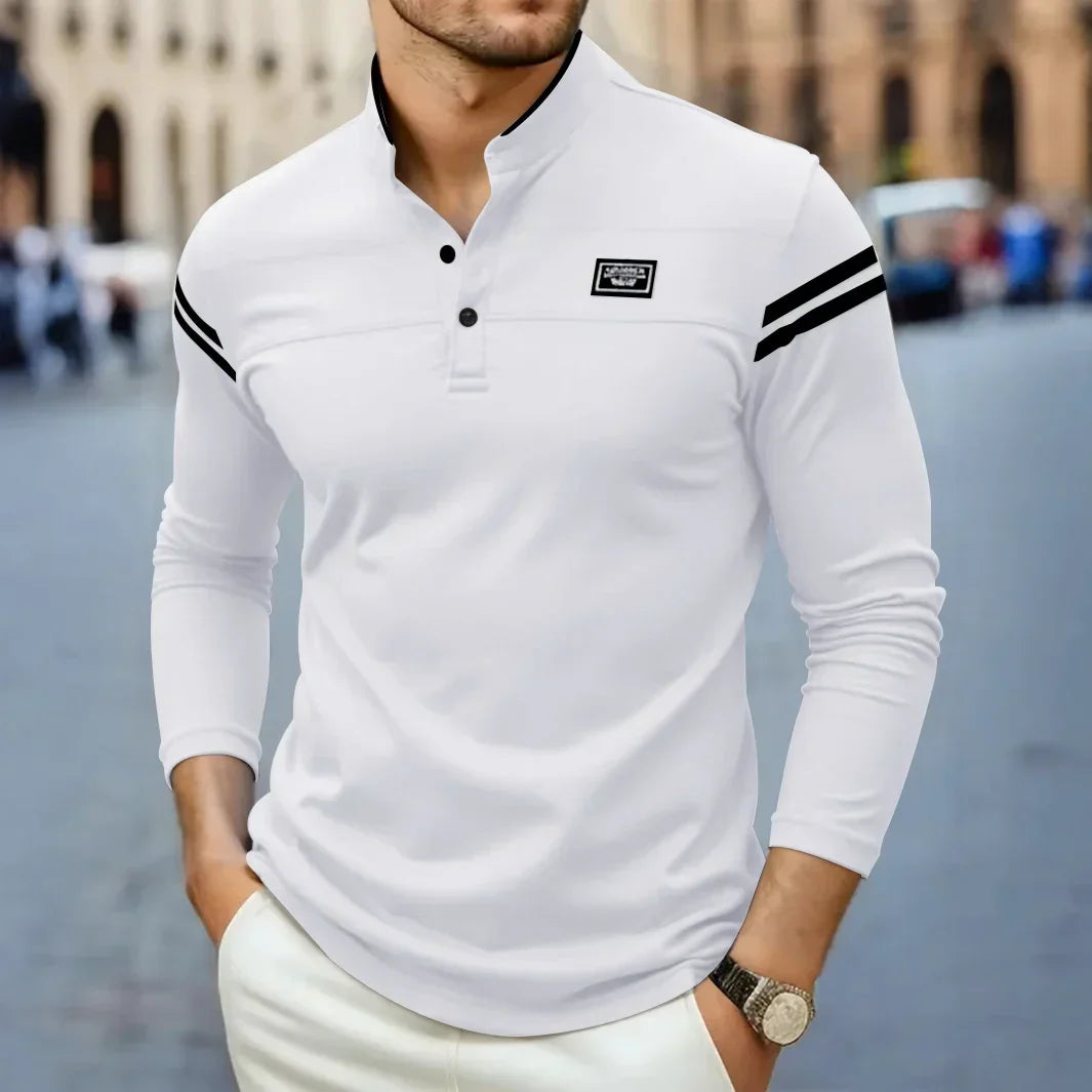 T-shirt à manches longues pour homme à coupe moderne cintrée
