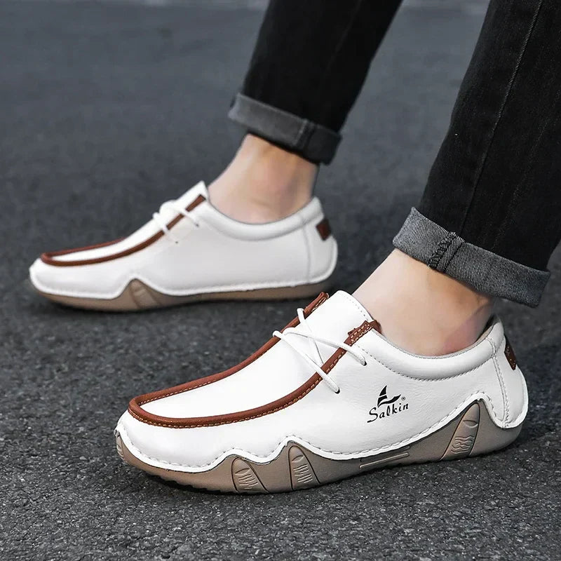 Chaussures orthopédiques en cuir pour homme, coupe classique et élégante