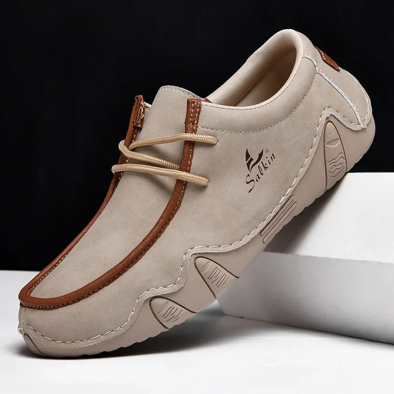 Chaussures orthopédiques en cuir pour homme, coupe classique et élégante
