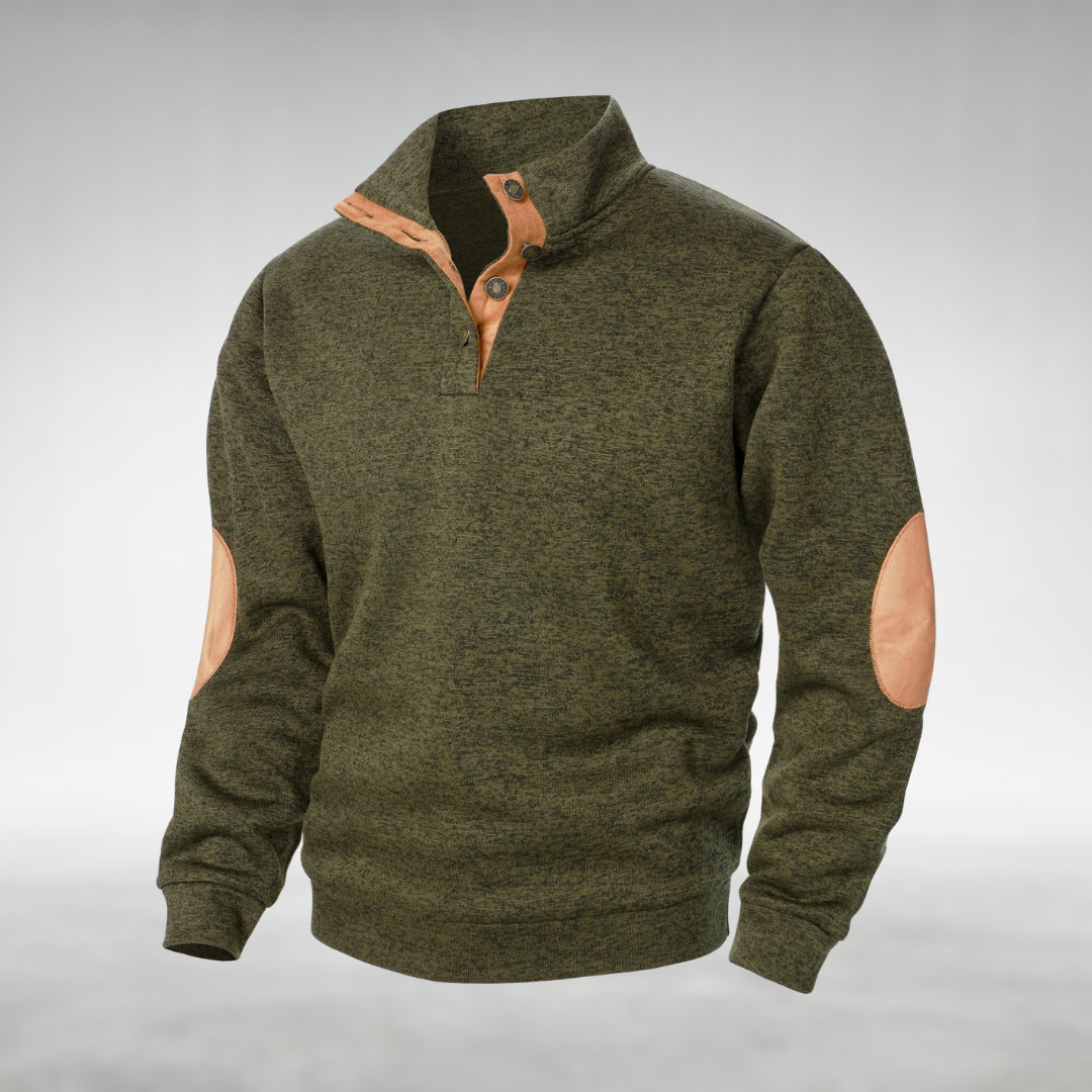 Pull classique en maille pour homme à coupe soignée et col rond