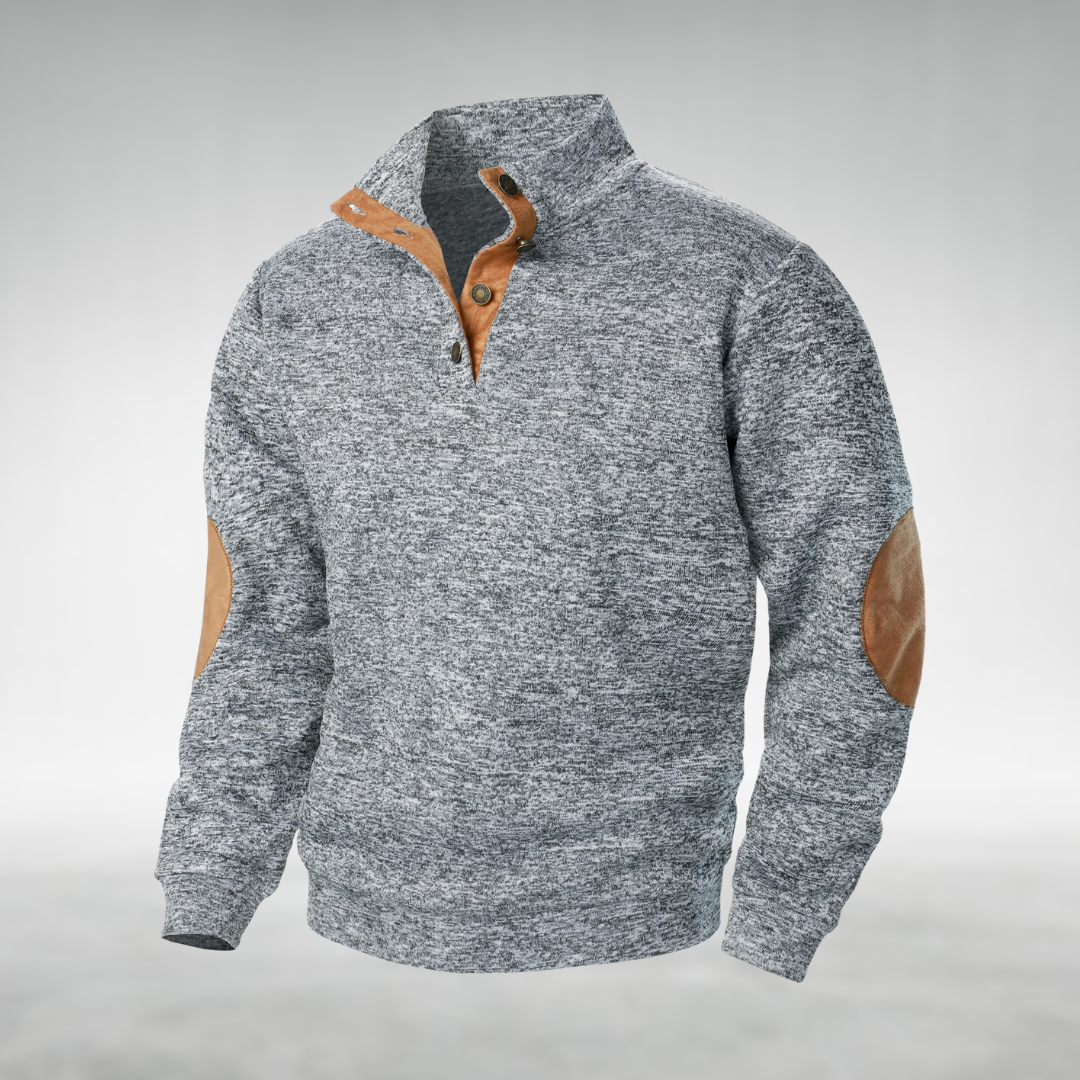 Pull classique en maille pour homme à coupe soignée et col rond