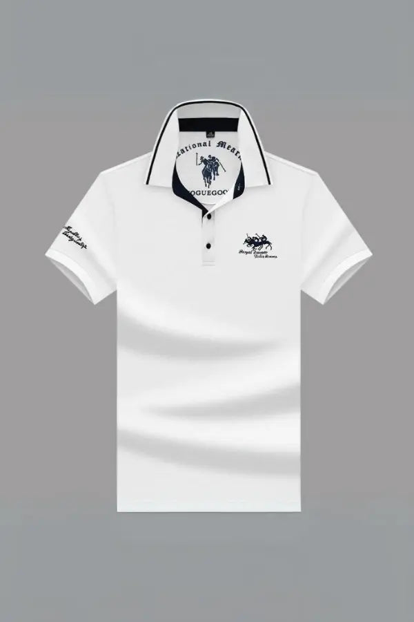 Polo à col mao pour homme en tissu léger et respirant