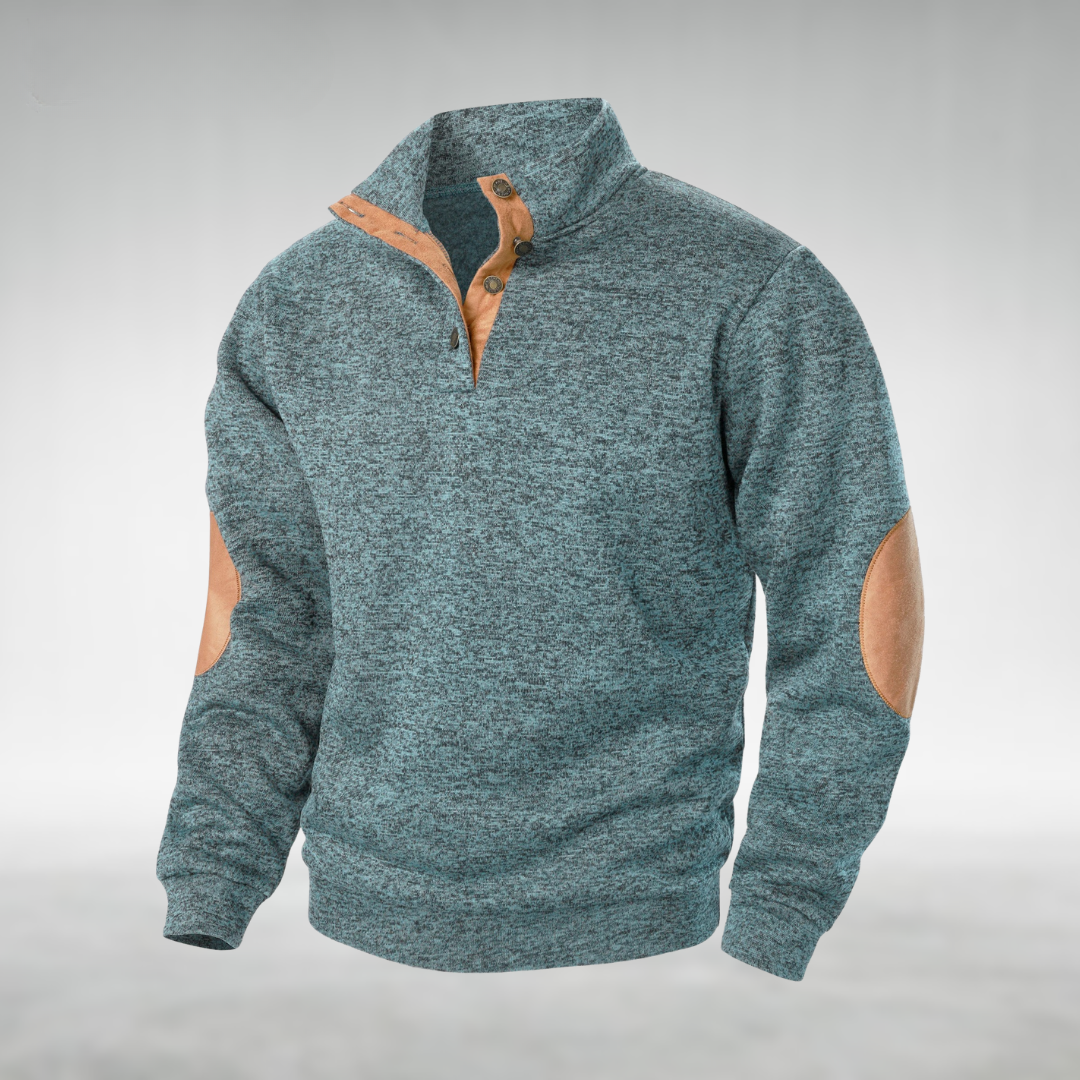 Pull classique en maille pour homme à coupe soignée et col rond