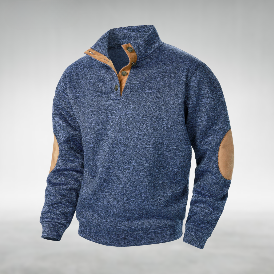 Pull classique en maille pour homme à coupe soignée et col rond