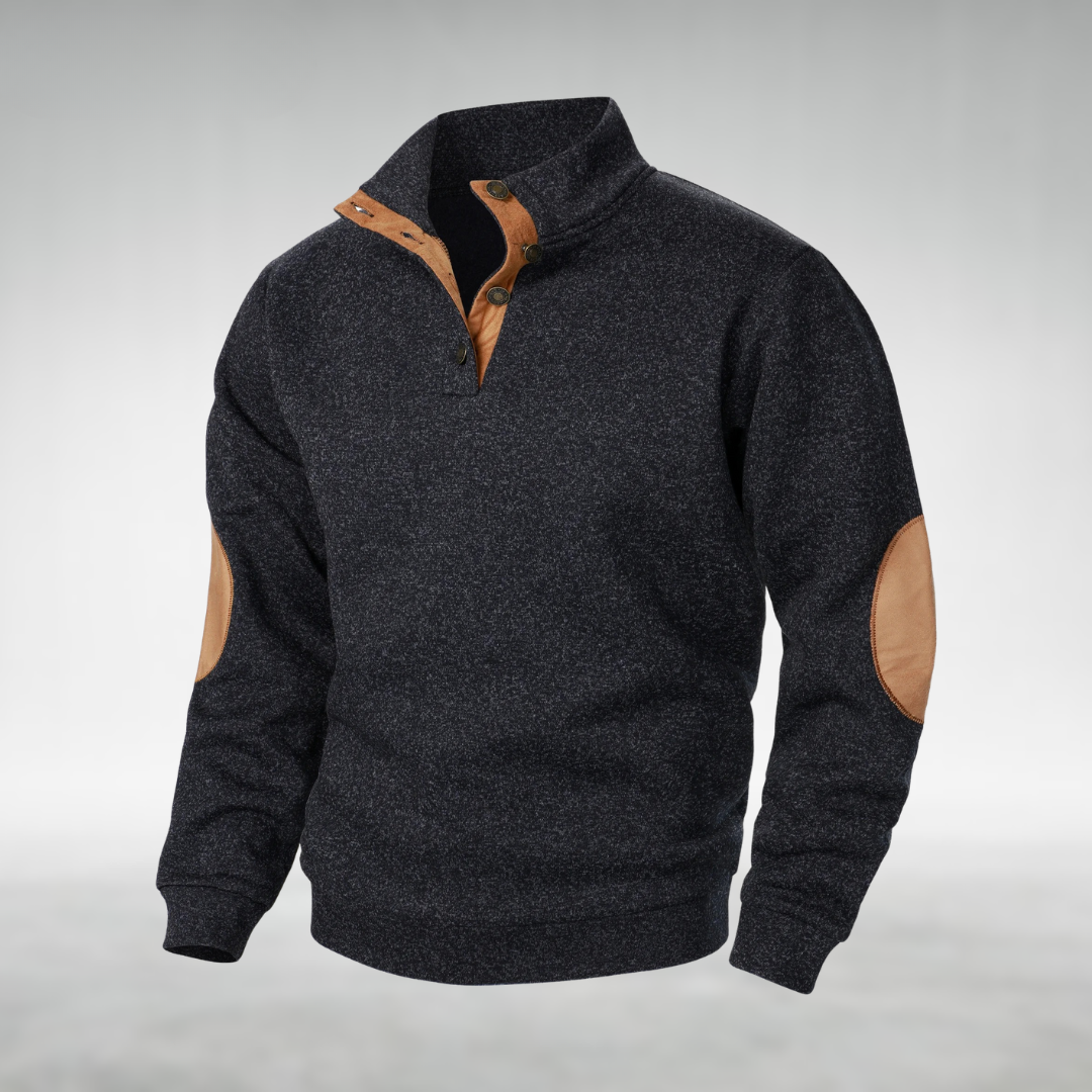 Pull classique en maille pour homme à coupe soignée et col rond