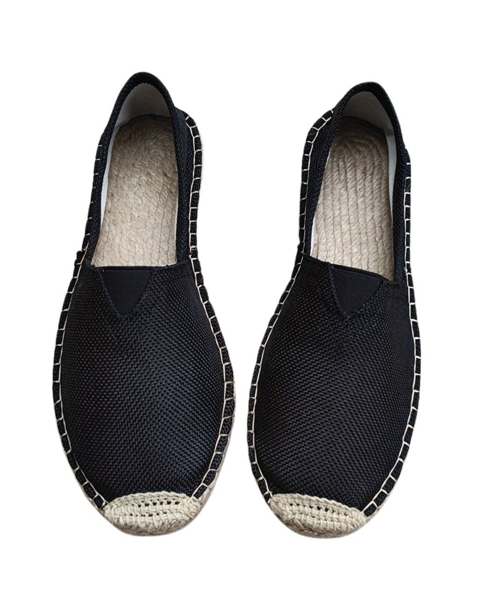 Espadrilles en tissu pour homme au design classique et à la semelle en tissu naturel
