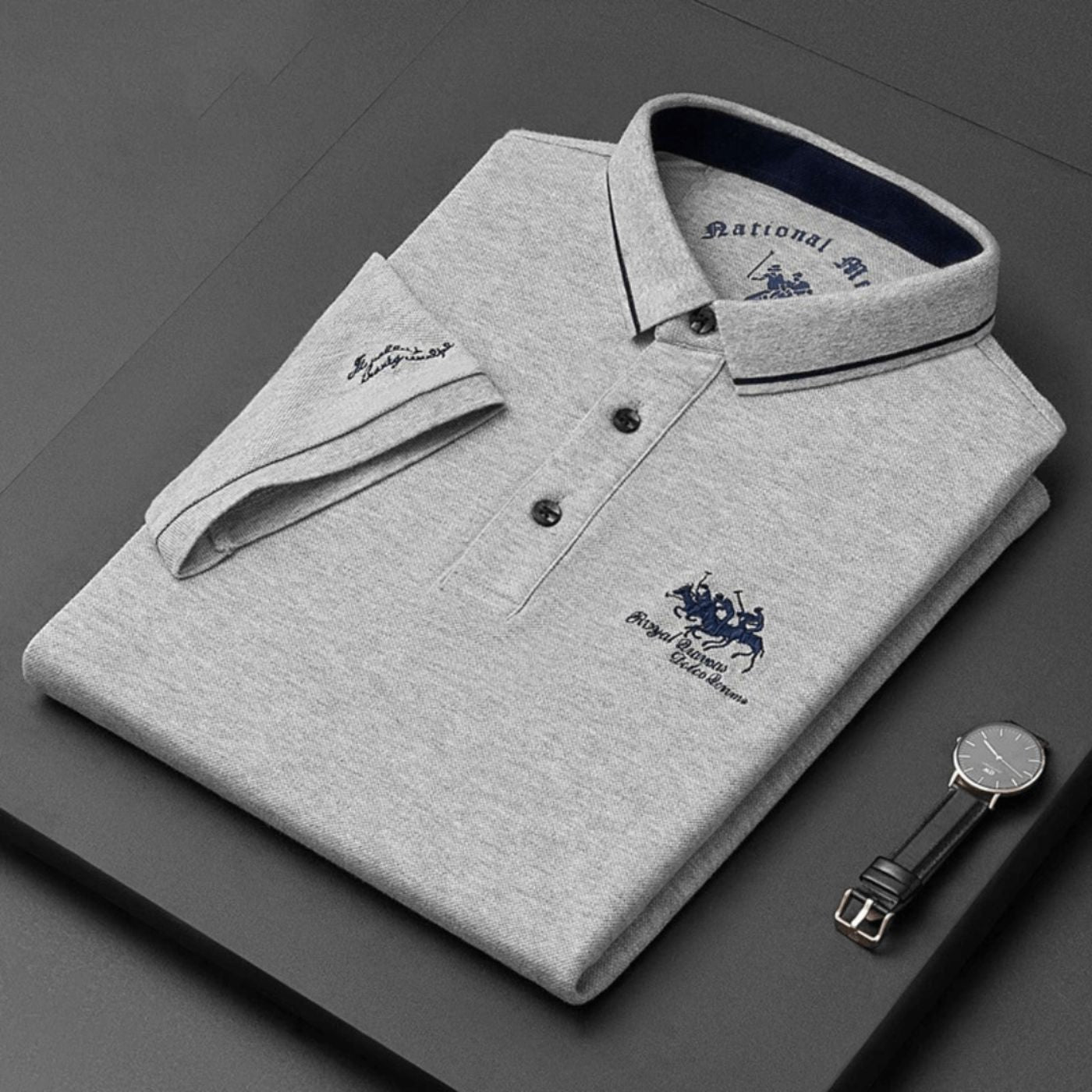 Polo classique à col boutonné pour homme, coupe équilibrée et allure soignée