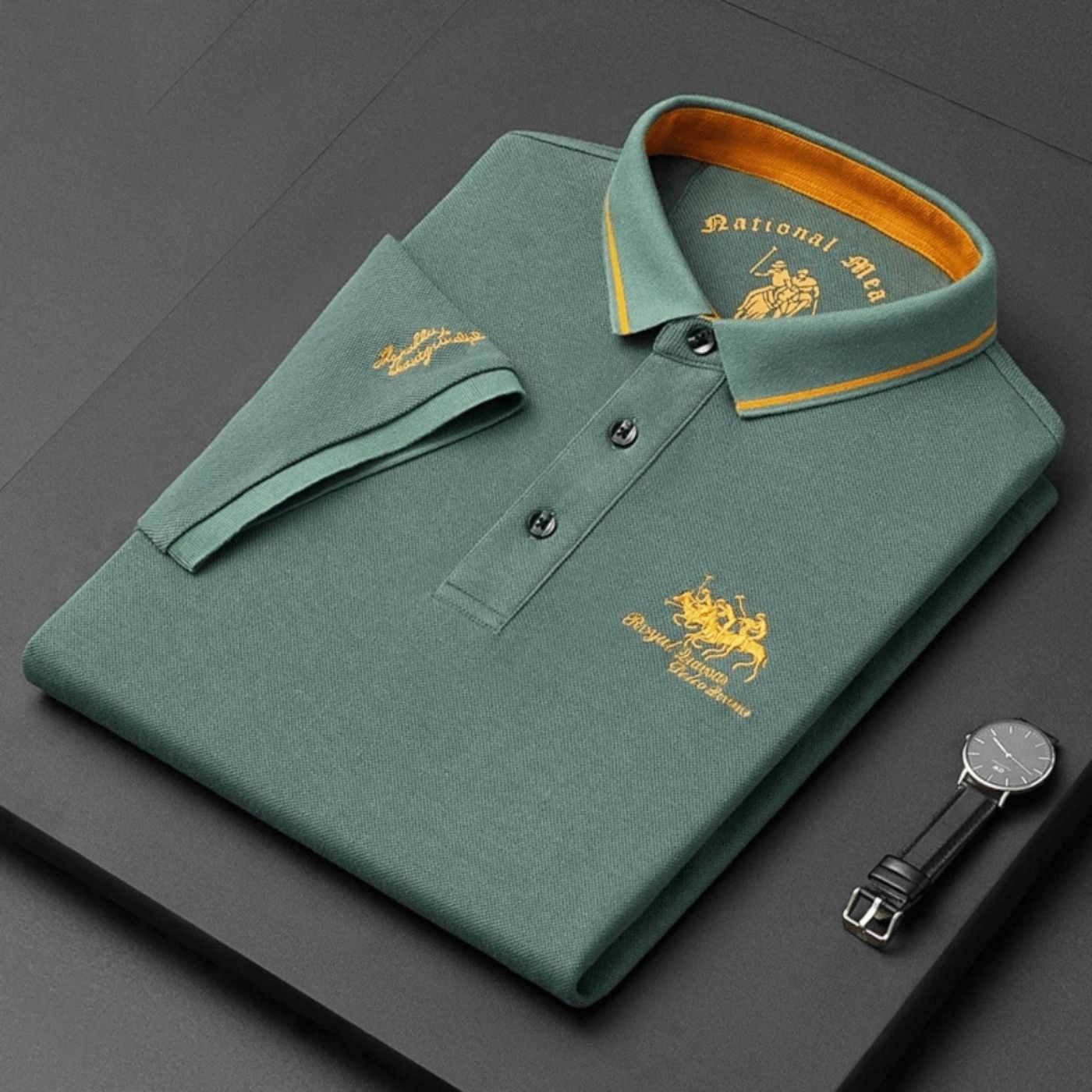 Polo moderne à manches courtes pour homme, coupe ajustée, disponible en plusieurs coloris