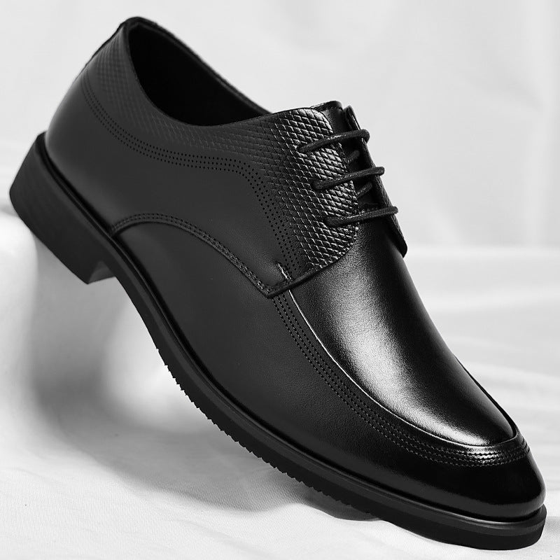 Chaussures oxford en cuir brillant pour homme, disponibles en marron et noir