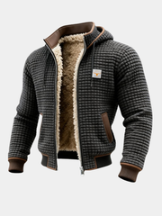 Veste thermique matelassée pour homme aux lignes épurées, doublure chaude et coupe structurée