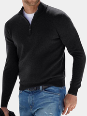 Pull zippé pour homme à coupe détendue et texture raffinée