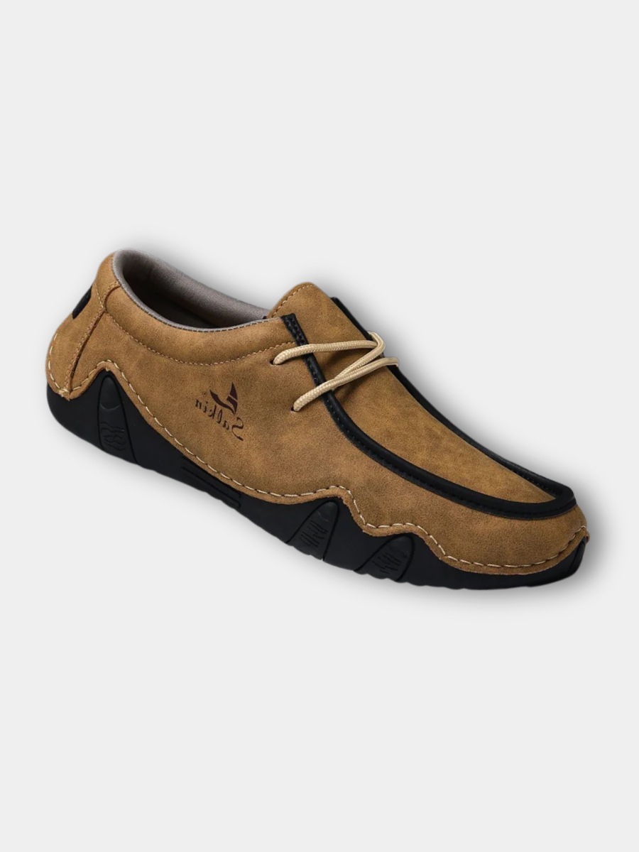 Chaussures orthopédiques en cuir pour homme, coupe classique et élégante