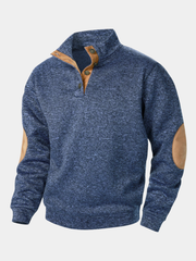 Pull classique en maille pour homme à coupe soignée et col rond