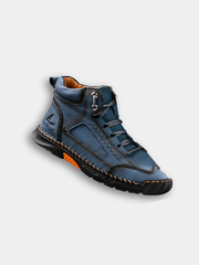 Bottes en cuir souple pour homme aux coutures soignées et à la semelle renforcée