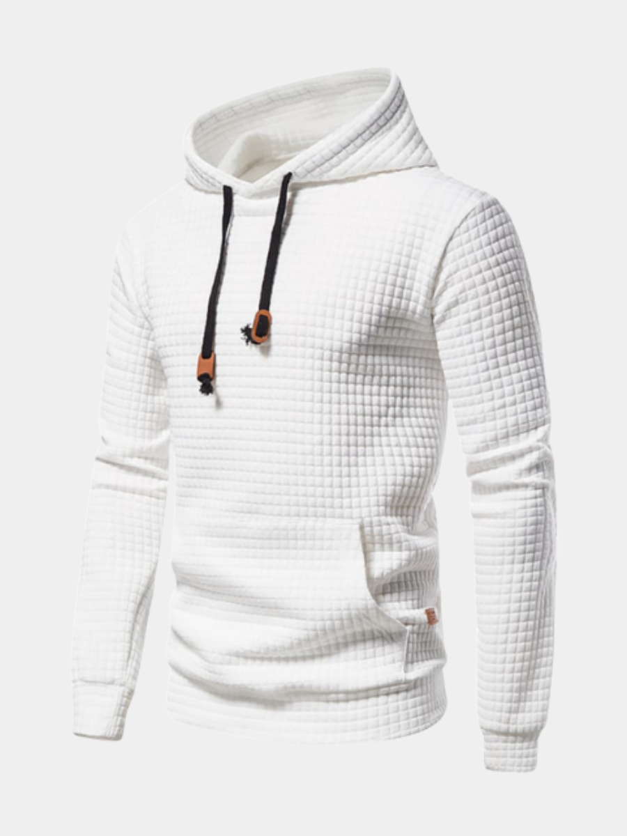Sweat à capuche pour homme à coupe moderne avec poche kangourou et capuche réglable