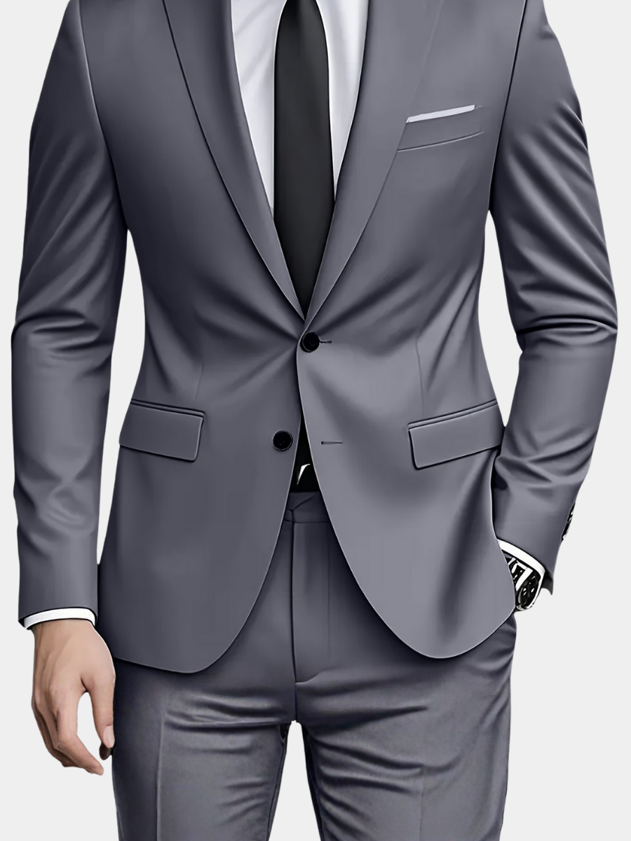Costume deux pièces coupe slim pour homme en bleu marine