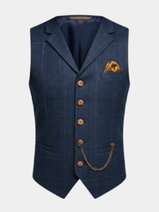 Gilet élégant pour homme à coupe structurée, porté en superposition