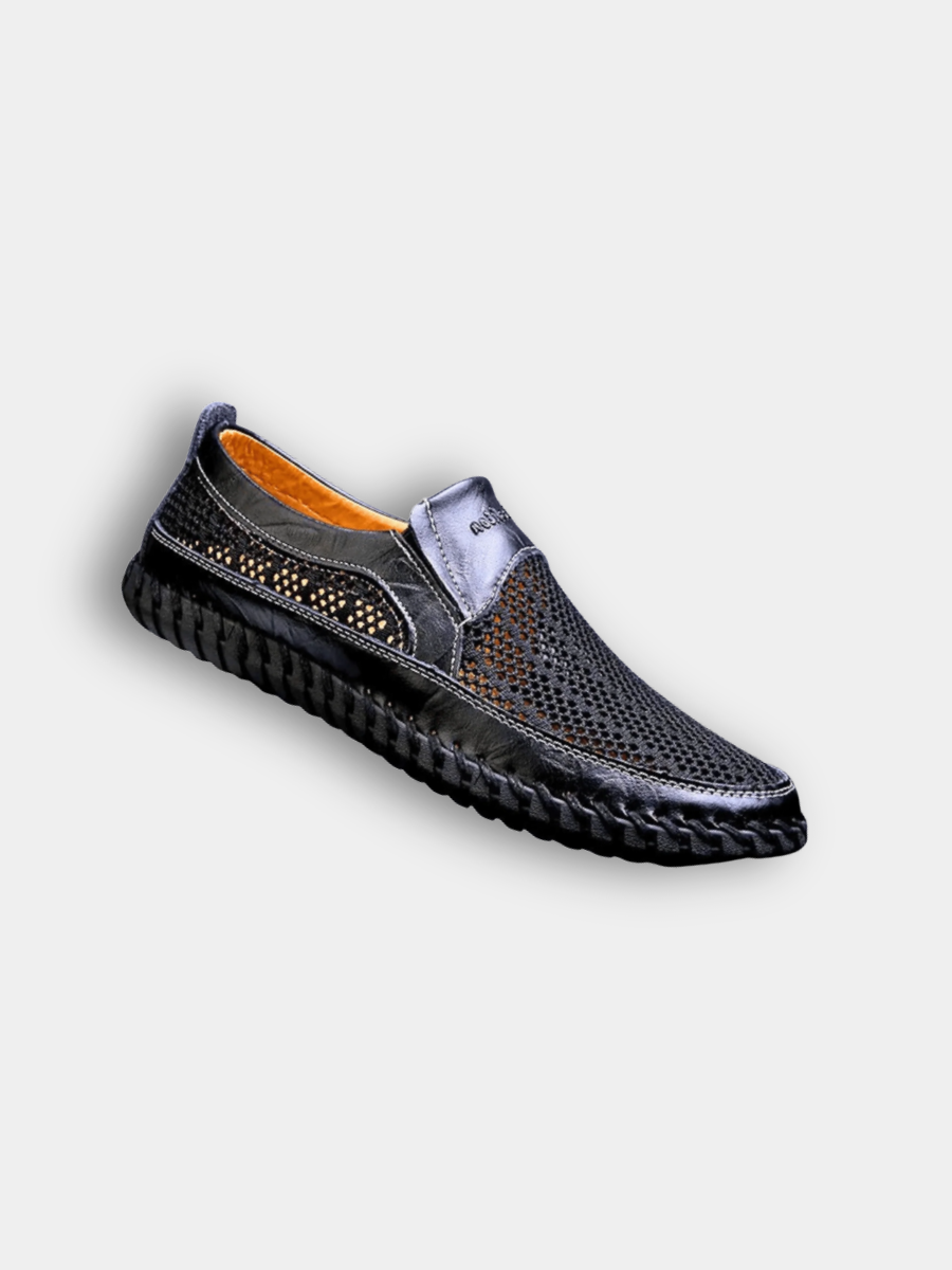 Chaussures à enfiler texturées pour homme à la silhouette équilibrée