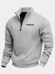 Sweat casual en polaire pour homme, coupe moderne et col épuré