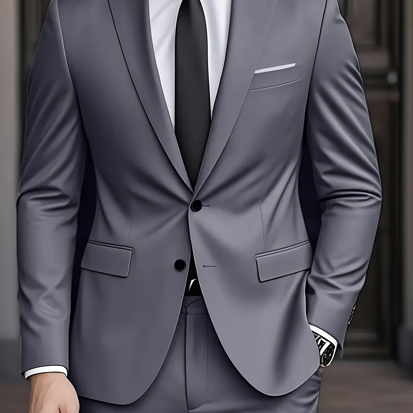 Costume deux pièces coupe slim pour homme en bleu marine