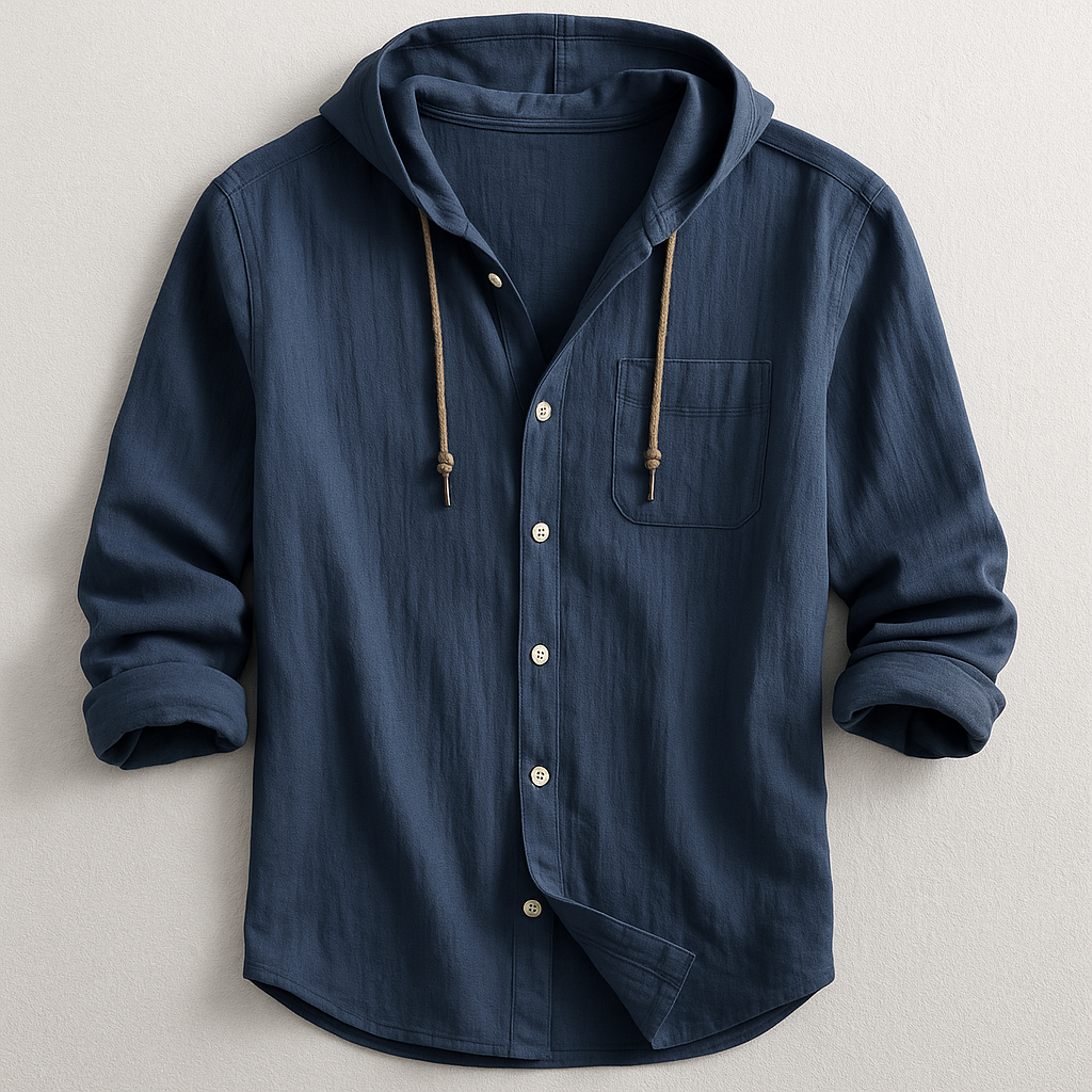 Chemise à capuche pour homme en tissu premium, coupe regular