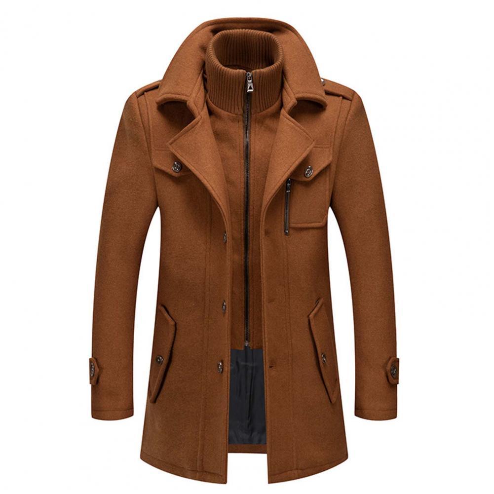 Veste d'hiver pour homme aux lignes épurées, disponible en gris, noir et marron
