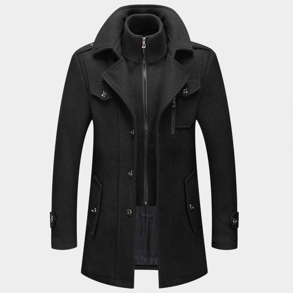 Veste d'hiver pour homme aux lignes épurées, disponible en gris, noir et marron